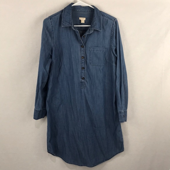 J. Crew Dresses & Skirts - J crew medium popover denim dress